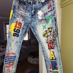 Rue21 Multicolor Graphic Men's or womens Skinny Jeans